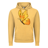 Vintage Mustard Flying Cloudless Sulphur Butterfly Vintage Hoodie - LillyAllenDesigns