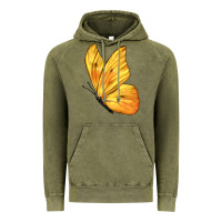 Vintage Olive Flying Cloudless Sulphur Butterfly Vintage Hoodie - LillyAllenDesigns