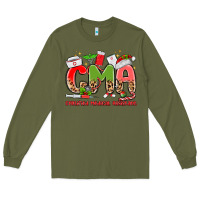 Army Green cma certified medical assistant Long Sleeve Tee - MaliasSmallBusiness