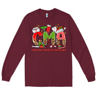 Burgundy cma certified medical assistant Long Sleeve Tee - MaliasSmallBusiness