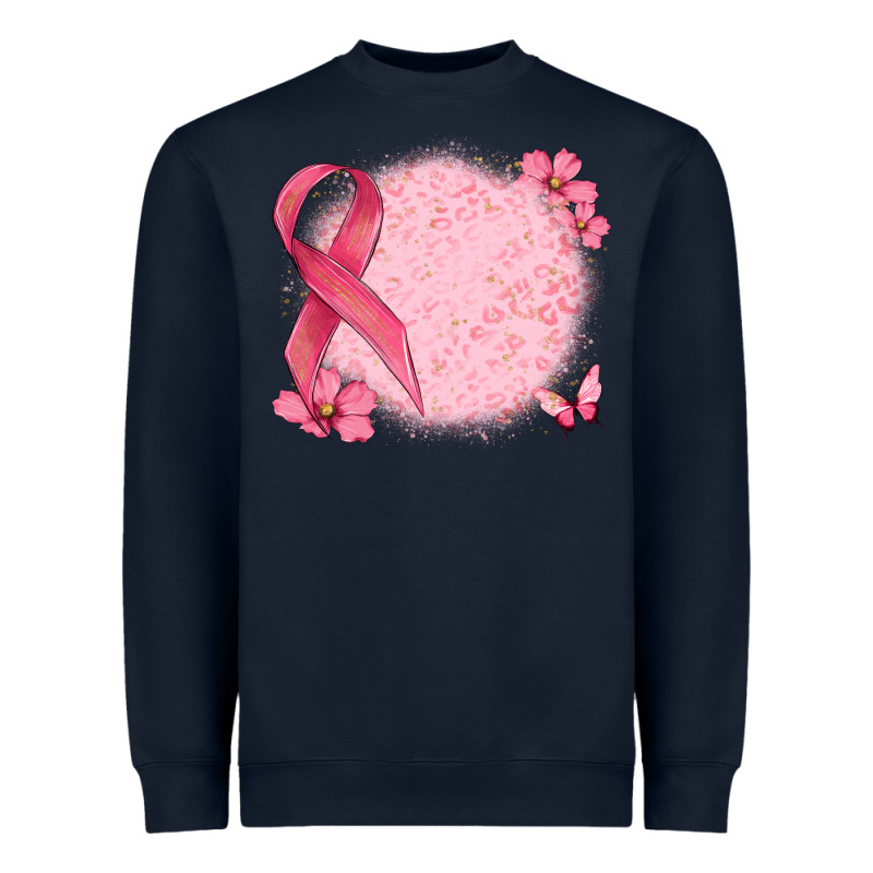 Customized Breast Cancer Ribbon And Background Heavyweight Sweatshirt by MaliasSmallBusiness | Teevron
