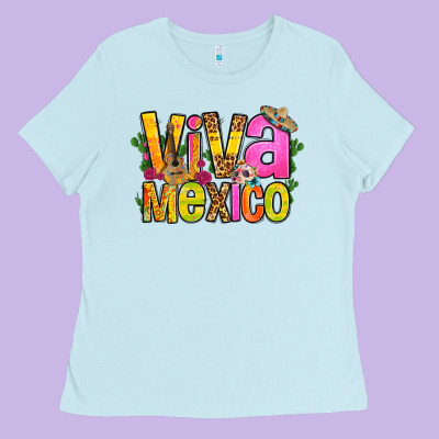 Viva Mexico Long Live Mexico Ladies Tee Designed By Fadigitalartstudio