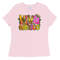 Bubblegum Pink viva mexico long live mexico Ladies Tee - FaDigitalArtStudio