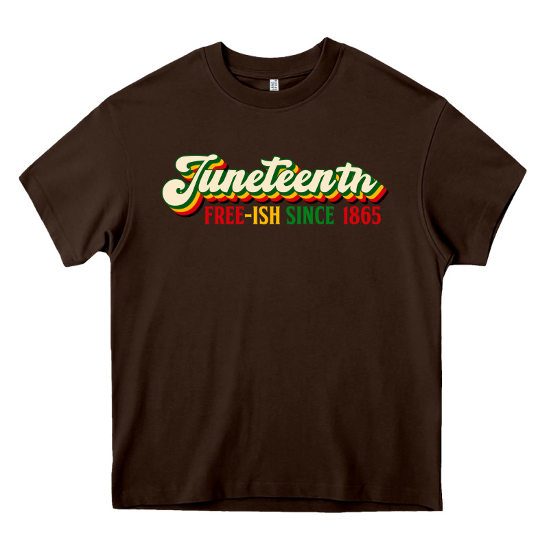 Juneteenth Free Ish Since 1865 Heavy Core Tee by HRA Design Shop | Teevron