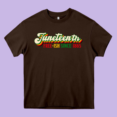 Juneteenth Free Ish Since 1865 Heavy Core Tee Designed By Hra Design Shop