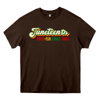 Chocolate Brown juneteenth free ish since 1865 Heavy Core Tee - HRA Design Shop