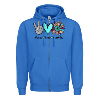 True Royal Peace Love Sunshine Zipper Hoodie - Bettercallsaul
