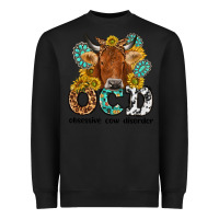 Black obsessive cow disorder Heavyweight Sweatshirt - NancyCooperArtShop
