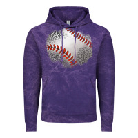Cloud Purple leopard baseball patch Vintage Hoodie - Jasminsmagicworld