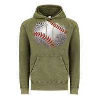 Vintage Olive leopard baseball patch Vintage Hoodie - Jasminsmagicworld