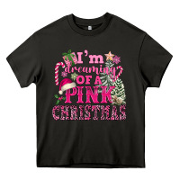 Asphalt I Am Dreaming Of A Pink Christmas Heavy Core Tee - FaDigitalArtStudio