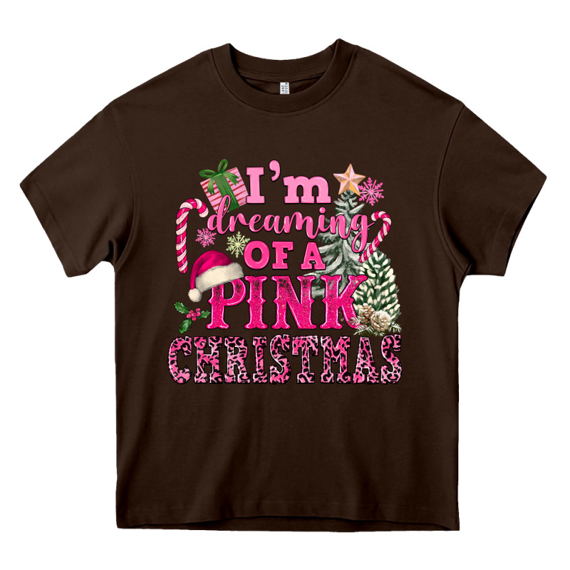 I Am Dreaming Of A Pink Christmas Heavy Core Tee by FaDigitalArtStudio | Teevron