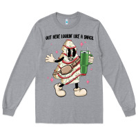 Heather Grey out here lookin like a snack Long Sleeve Tee - MaliasSmallBusiness