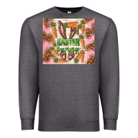 Charcoal Heather easter bunny with carrots Premium Sweatshirt - TumblerDesignByShophia