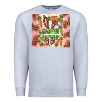 Heather Grey easter bunny with carrots Premium Sweatshirt - TumblerDesignByShophia