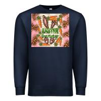 Navy easter bunny with carrots Premium Sweatshirt - TumblerDesignByShophia