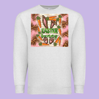 Easter Bunny With Carrots Premium Sweatshirt Designed By Tumblerdesignbyshophia