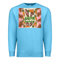 Ocean Blue easter bunny with carrots Premium Sweatshirt - TumblerDesignByShophia
