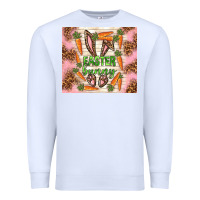 White easter bunny with carrots Premium Sweatshirt - TumblerDesignByShophia