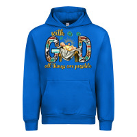 Cobalt with god all things are possible with baby jesus bbs Urban Hoodie - BundleAndBundleShop