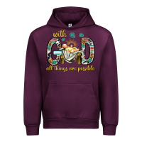 Mauve Wine with god all things are possible with baby jesus bbs Urban Hoodie - BundleAndBundleShop