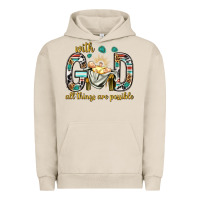 Pigment French Oak with god all things are possible with baby jesus bbs Urban Hoodie - BundleAndBundleShop