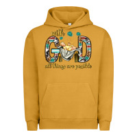 Pigment Peanut Butter with god all things are possible with baby jesus bbs Urban Hoodie - BundleAndBundleShop