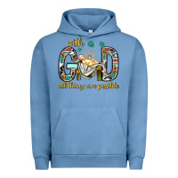 Pigment Pebble Blue with god all things are possible with baby jesus bbs Urban Hoodie - BundleAndBundleShop