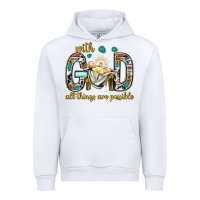 White with god all things are possible with baby jesus bbs Urban Hoodie - BundleAndBundleShop