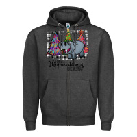 Charcoal Heather I Want Hippopotamus For Christmas Zipper Hoodie - Bettercallsaul