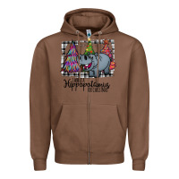Chestnut I Want Hippopotamus For Christmas Zipper Hoodie - Bettercallsaul