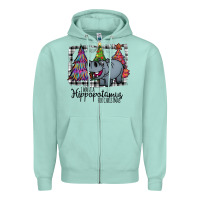 Seafoam I Want Hippopotamus For Christmas Zipper Hoodie - Bettercallsaul