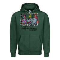 Sports Green I Want Hippopotamus For Christmas Zipper Hoodie - Bettercallsaul