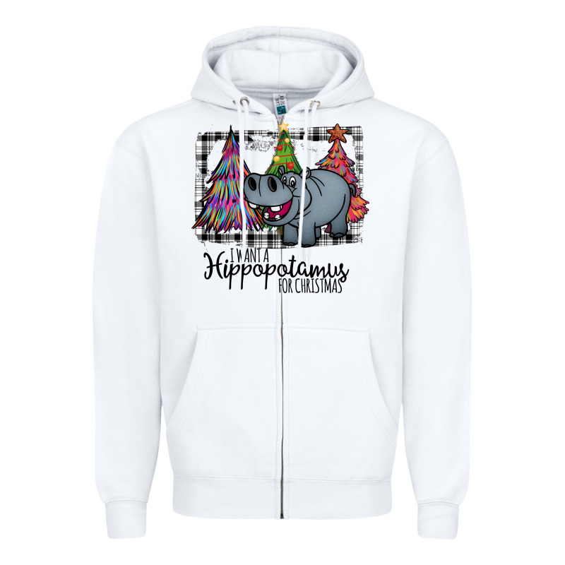 I Want Hippopotamus For Christmas Zipper Hoodie by Bettercallsaul | Teevron
