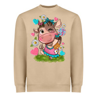 Mushroom little cute cow Heavyweight Sweatshirt - NancyCooperArtShop