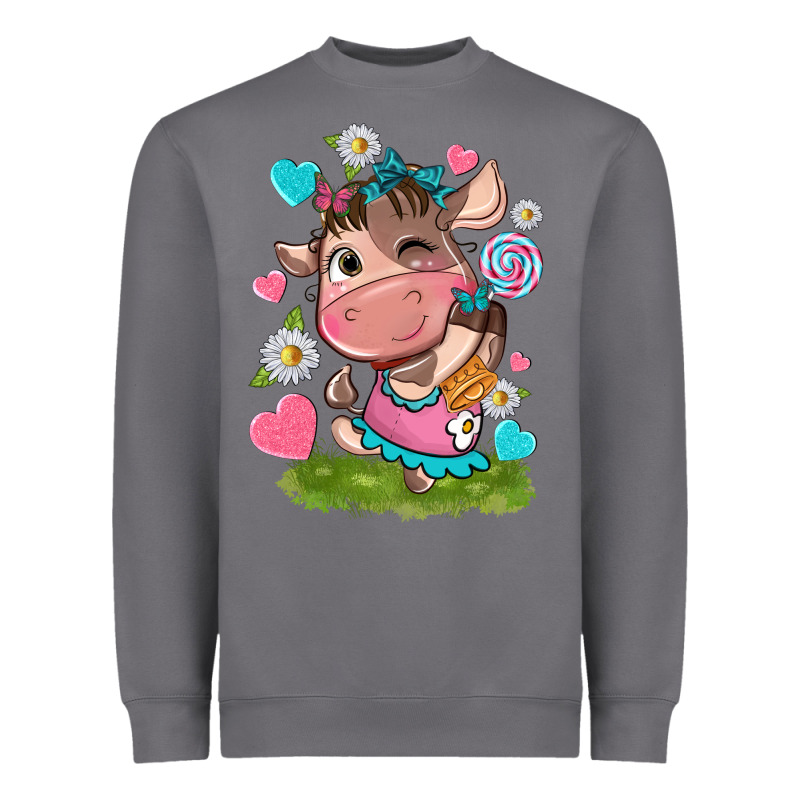 Little Cute Cow Heavyweight Sweatshirt by NancyCooperArtShop | Teevron
