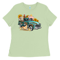 Matcha western farm truck coop animals farm animals Ladies Tee - FaDigitalArtStudio
