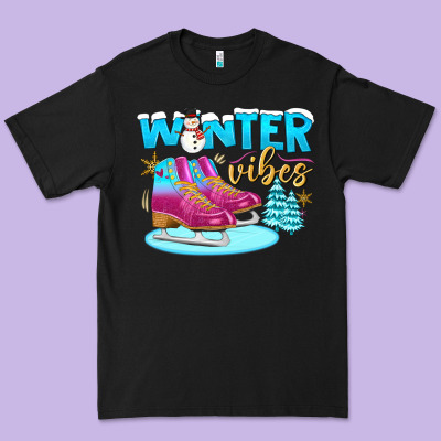 Winter Vibes Premium Tee Designed By Bundleandbundleshop