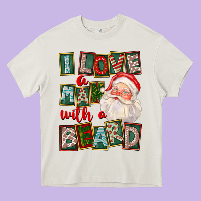 I Love A Man With A Beard Heavy Core Tee Designed By Fadigitalartstudio
