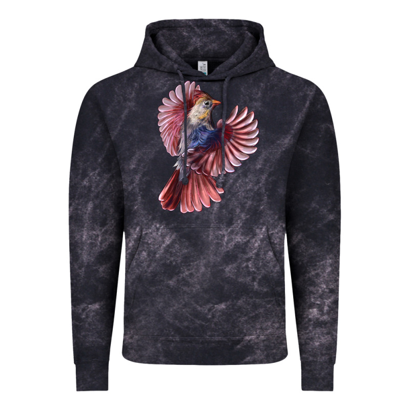 Flying Northern Cardinal Bird Vintage Hoodie by LillyAllenDesigns | Teevron