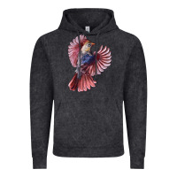 Vintage Black Flying Northern Cardinal Bird Vintage Hoodie - LillyAllenDesigns