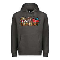 Charcoal Heather Game day football popcorn Premium Hoodie - HowdyJamesFarm