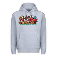 Heather Grey Game day football popcorn Premium Hoodie - HowdyJamesFarm