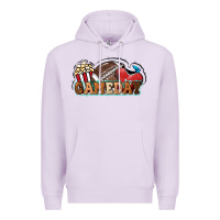 Lilac Game day football popcorn Premium Hoodie - HowdyJamesFarm