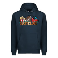 Navy Game day football popcorn Premium Hoodie - HowdyJamesFarm
