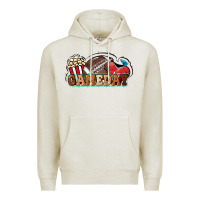 Oatmeal Heather Game day football popcorn Premium Hoodie - HowdyJamesFarm