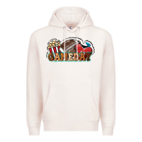 Pale Pink Game day football popcorn Premium Hoodie - HowdyJamesFarm