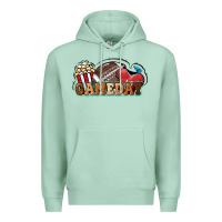 Seafoam Game day football popcorn Premium Hoodie - HowdyJamesFarm