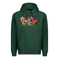 Sports Green Game day football popcorn Premium Hoodie - HowdyJamesFarm