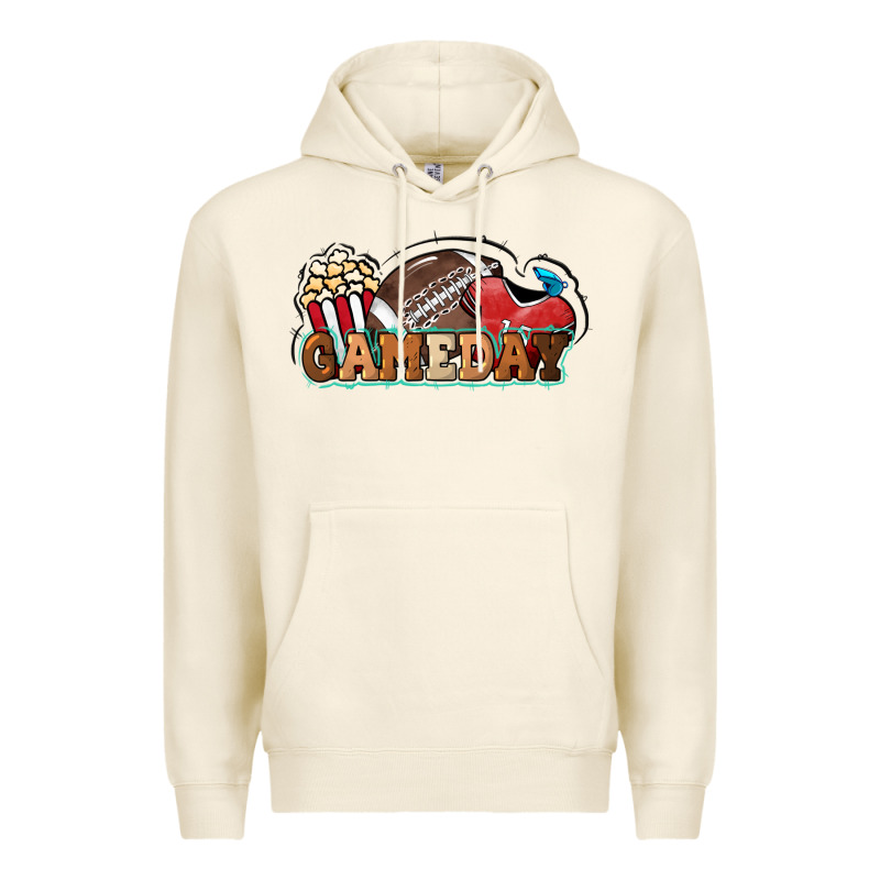 Game Day Football Popcorn Premium Hoodie by HowdyJamesFarm | Teevron
